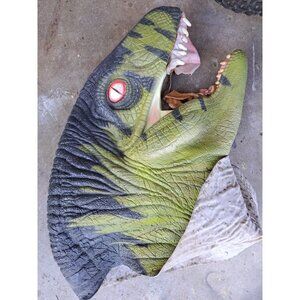 Vintage Jarrasic Park Raptor Mask Halloween Costume 27"by 26" Adult Size Heavy